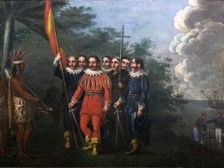 Cornè-326x245 Michele Felice Cornè (Isola d'Elba 1752 - Newport, Rhode Island 1845). "Lo sbarco di Colombo" Cornè-326x245
