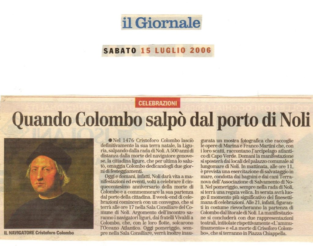 ARTICOLI-NOLI-IL-GIORNALE-Sabato-15-luglio-2006-Quando-Colombo-salpò-dal-porto-di-Noli-1024x805 
