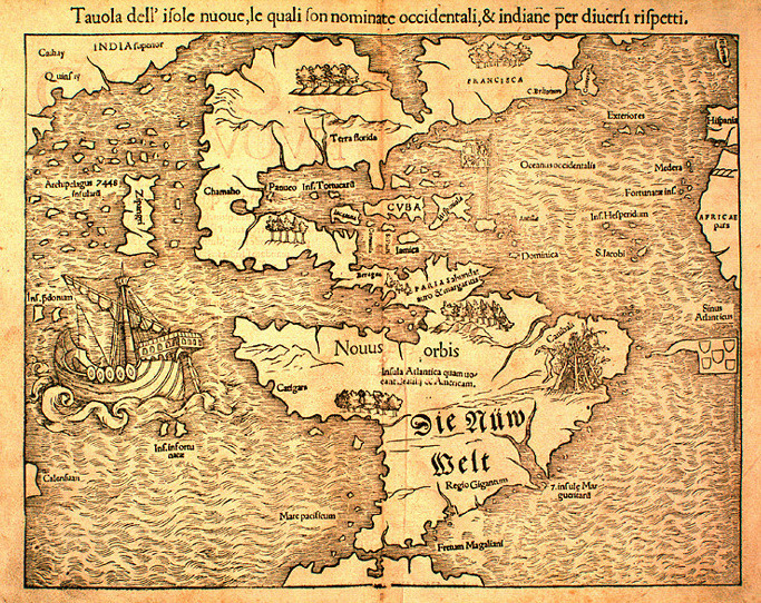 CARTOGRAFIA-PRIMA-DOC-carta-del-Nuovo-Mondo-pubblicata-nel-1540-SebastianMunster  