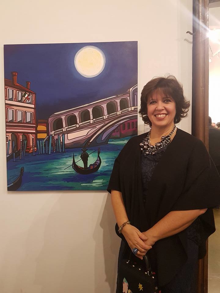 Asuncion-Norma-e-il-suo-quadro Mostra Internazionale d'Arte"Italia y Paraguay: Miradas Reciprocas". Asunción, Paraguay. Asuncion-Norma-e-il-suo-quadro