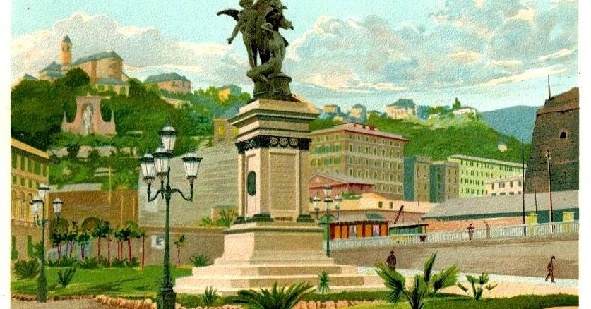 Duca-di-Galliera-e-collina-S.-Rocco-cromolitografia-or.-Bertarelli-1900-1024x744-DOC-837x438 Cristoforo Colombo alla Stazione Principe e il "ferroviere" Duca di Galliera a guardare il mare. Duca-di-Galliera-e-collina-S.-Rocco-cromolitografia-or.-Bertarelli-1900-1024x744-DOC-837x438