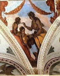 BERNARDO-STROZZI-altro-DOC-particolare-2-lomellino_affreschi-strozzi-001 Bernardo Strozzi. "Allegoria dell'Evangelizzazione del Nuovo Mondo". 1623-1624 BERNARDO-STROZZI-altro-DOC-particolare-2-lomellino_affreschi-strozzi-001