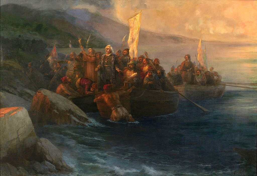 Ivan-Konstantinovichb-Aivazovsky-the-Disembarkation_of-Christopher-Columbus-1 